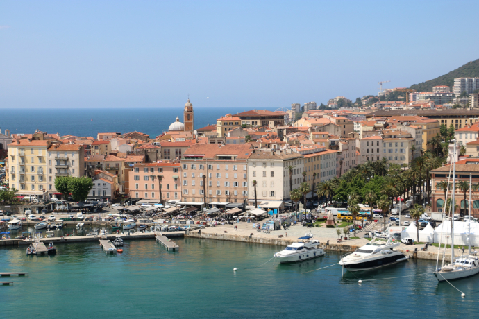 Ajaccio is the capital and largest city of Corsica island in France.